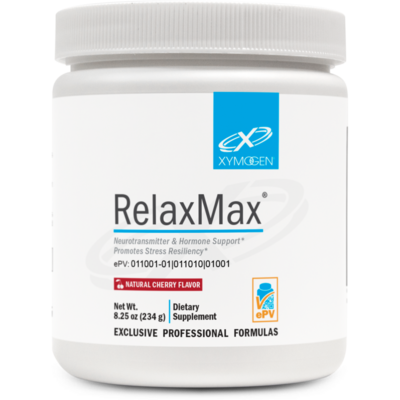 Stress Relief Package No.2401B (RelaxMax Cherry XYMOGEN   60 servings & BHI Calming BHI Homeopathics/Medinatura   (100 tablets) & Rescue Remedy Nelson Bach  (10 Milliliters)